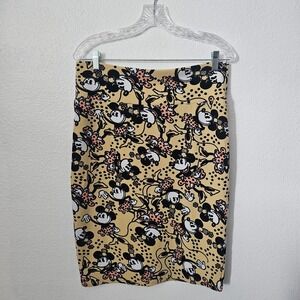 Lularoe x Disney Collaboration Minnie Mouse Cassie Pencil Skirt Size Large‎